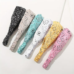 6PCS Boho Style Head Band Cross Knotted Hair Tie Headband Hair Accessories
