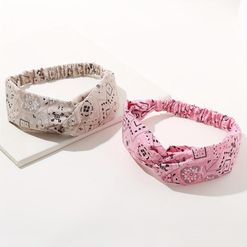6PCS Boho Style Head Band Cross Knotted Hair Tie Headband Hair Accessories