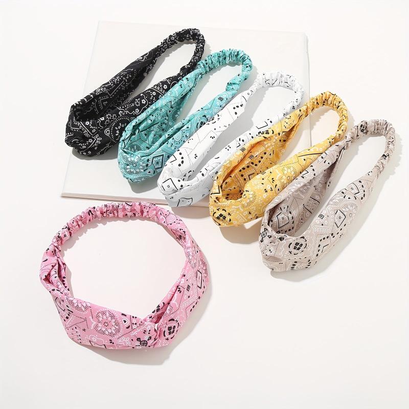 6PCS Boho Style Head Band Cross Knotted Hair Tie Headband Hair Accessories