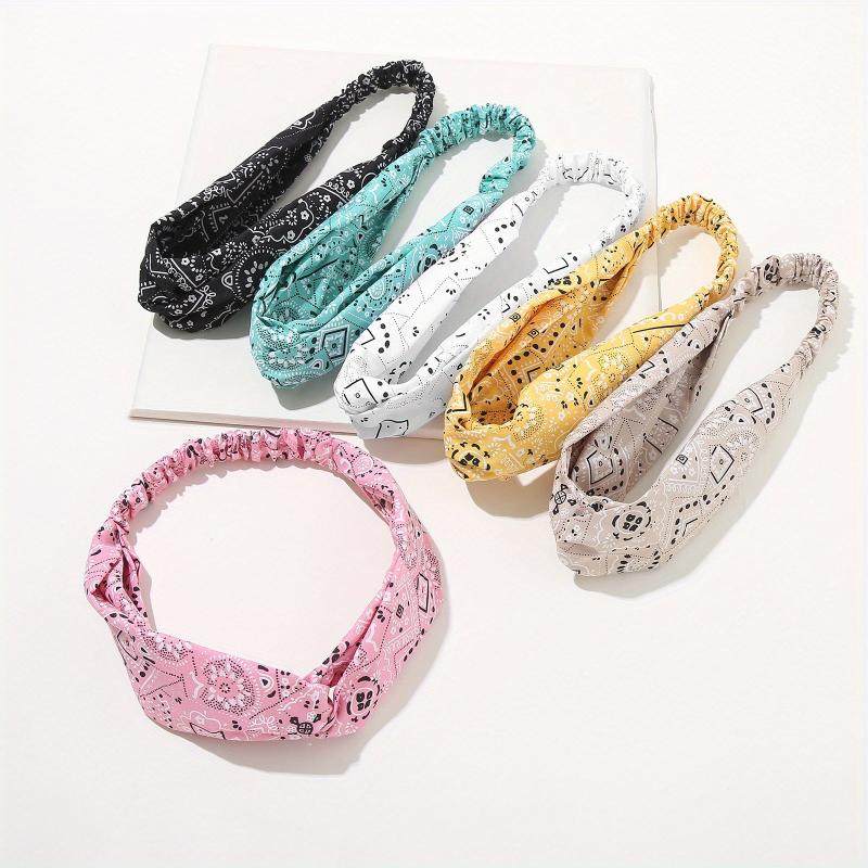 6PCS Boho Style Head Band Cross Knotted Hair Tie Headband Hair Accessories
