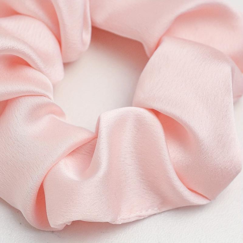 6pcs Women Scrunchies Hair Tie Style Solid Hair Ring For Ponytail Holder