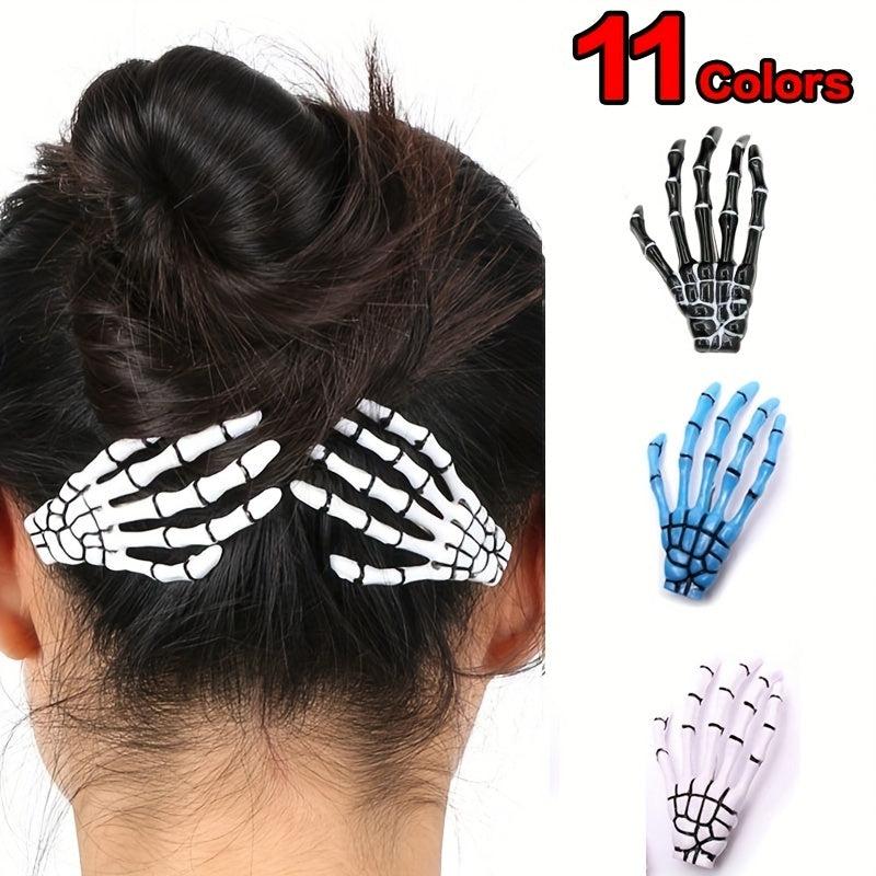 Skeleton Claws Hair Clip Skull Hand Hair Clip Punk Style Duck Billed Clip