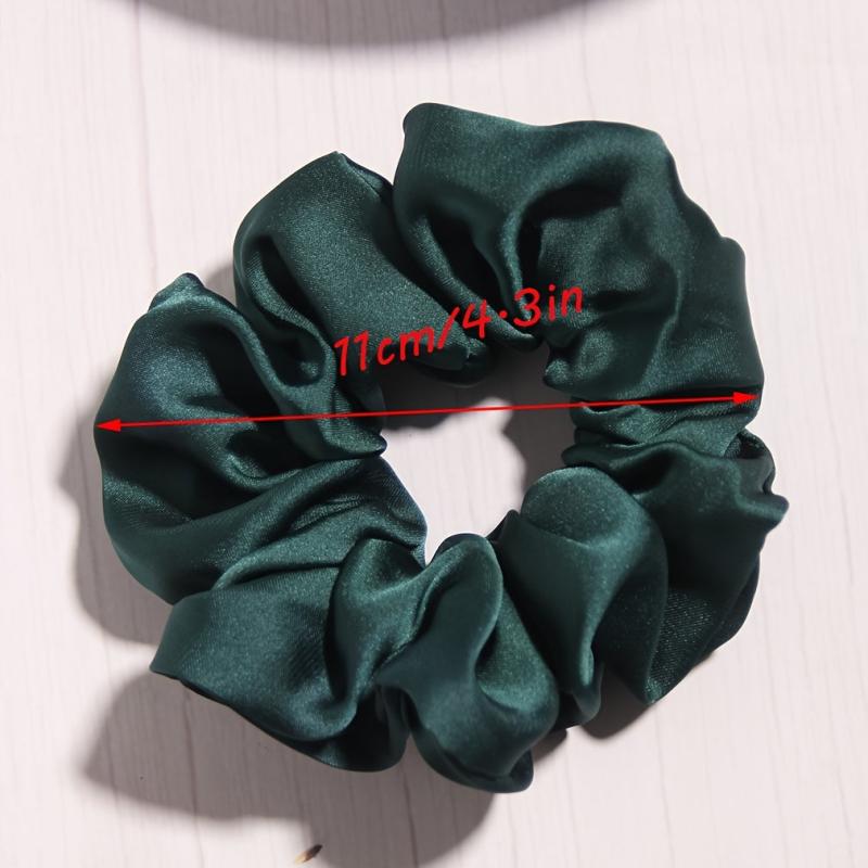 Solid Silk Scrunchies For Women Girls Soft Hair Ties