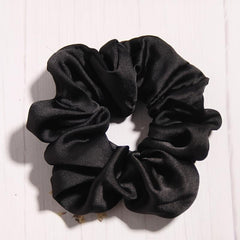 Solid Silk Scrunchies For Women Girls Soft Hair Ties