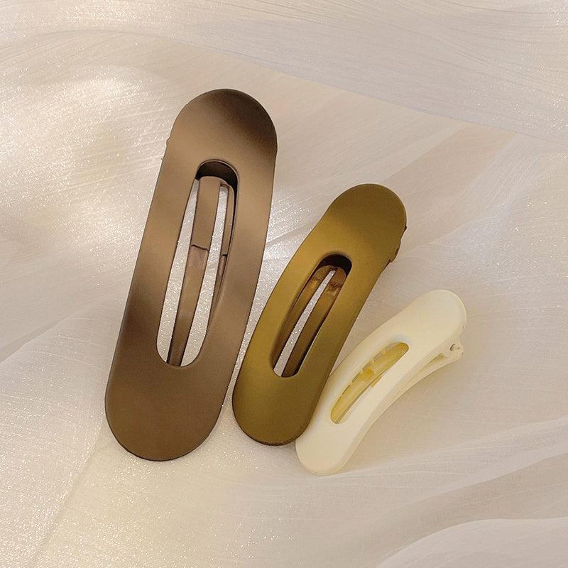 3pcs Matte Solid Snap Hair Clips for Ladies