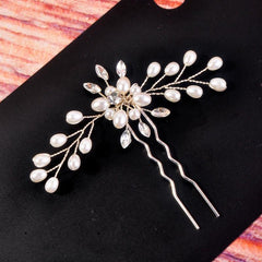 Crystal & Pearl Bridal Hairpin Wedding Hair Clip