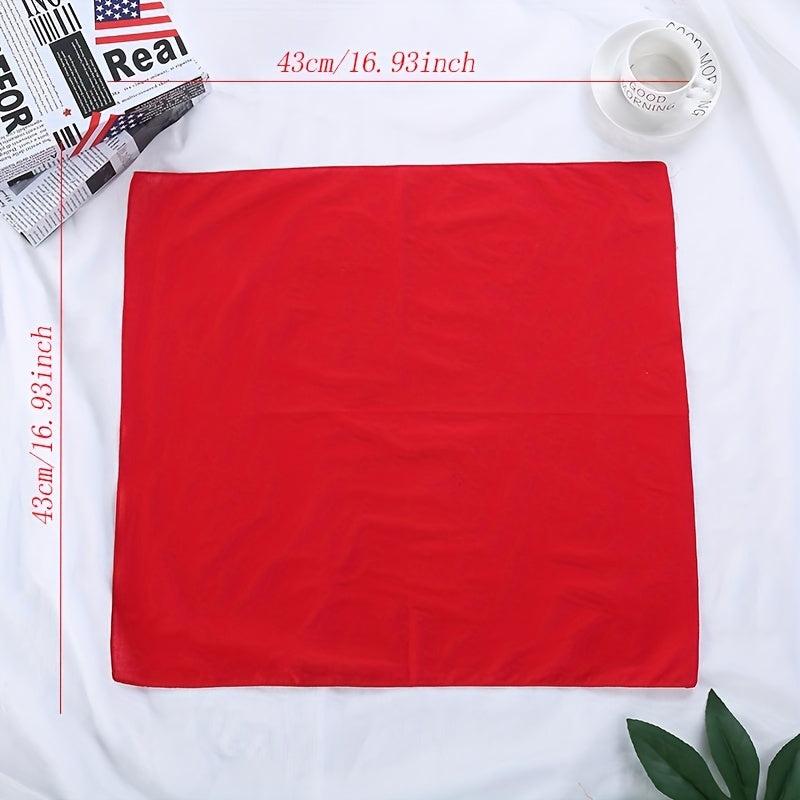 12pcs 42 Solid Bandana for Tie Dying Plain Square Scarf Handkerchiefs