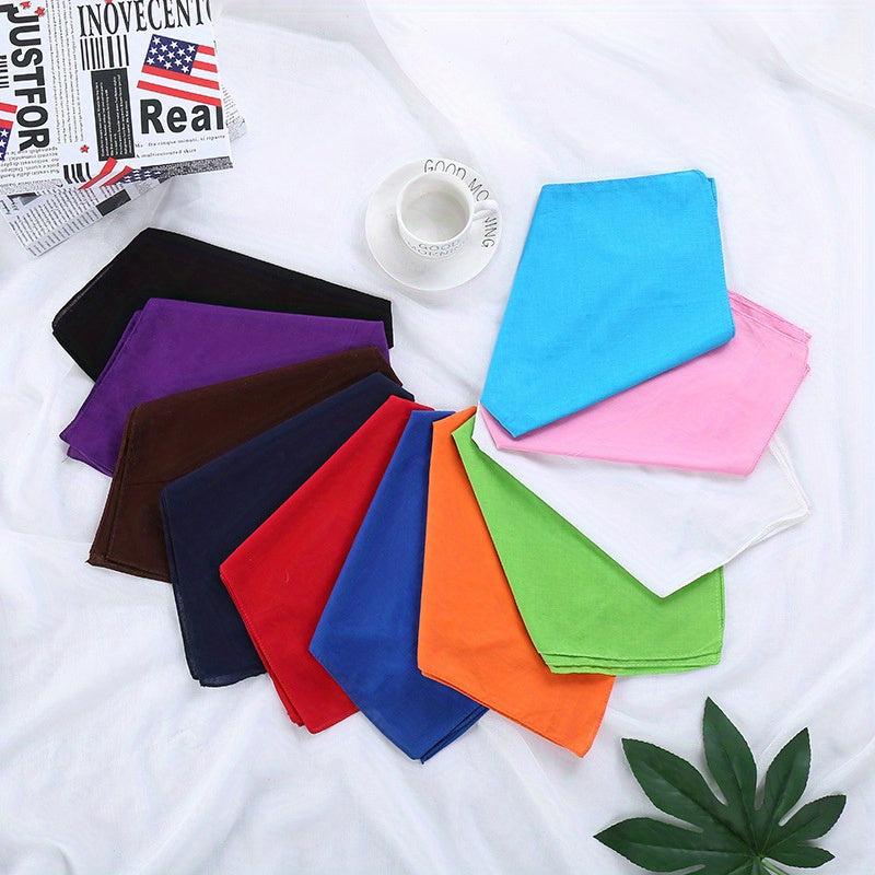12pcs 42 Solid Bandana for Tie Dying Plain Square Scarf Handkerchiefs