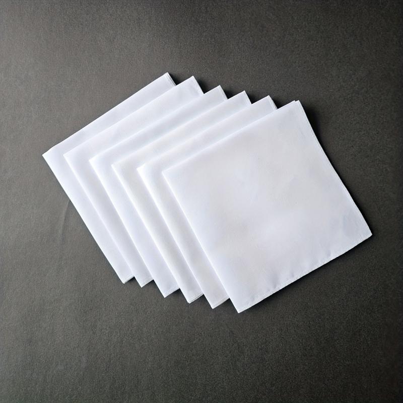 6pcs Soft Wedding Hankies Handkerchief Accessories