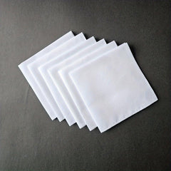 6pcs Soft Wedding Hankies Handkerchief Accessories