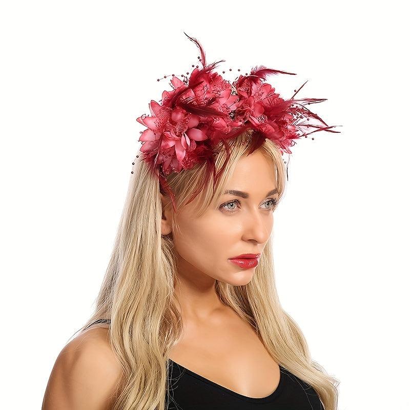 Halloween Costume Headbands Flower Feather Skull Headpiece