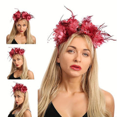 Halloween Costume Headbands Flower Feather Skull Headpiece
