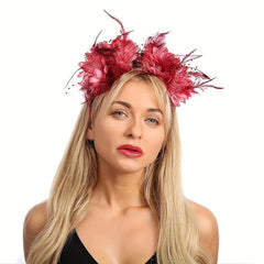 Halloween Costume Headbands Flower Feather Skull Headpiece
