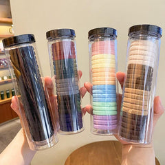 20pcs Rainbow Neon Seamless Hair Tie High Elastic Thick Hair Bands Soft Colorful