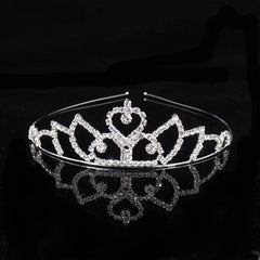 Silver Crystal Tiara Crowns Girls Princess Crown Rhinestone Birthday Crowns
