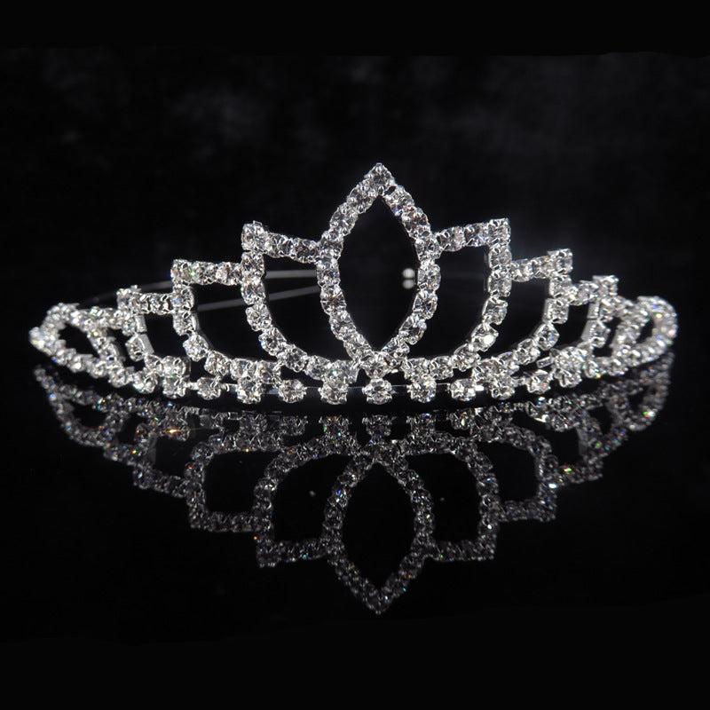 Silver Crystal Tiara Crowns Girls Princess Crown Rhinestone Birthday Crowns