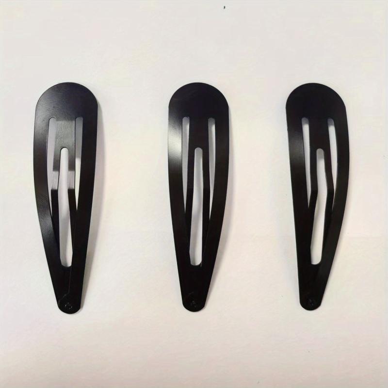 3pcs Minimalist Solid Hair Clip Alloy Duckbill Snap Clip Hair Styling Accessory