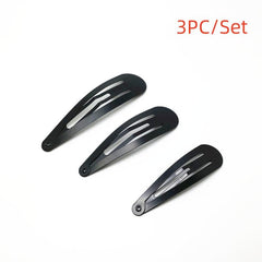 3pcs Minimalist Solid Hair Clip Alloy Duckbill Snap Clip Hair Styling Accessory