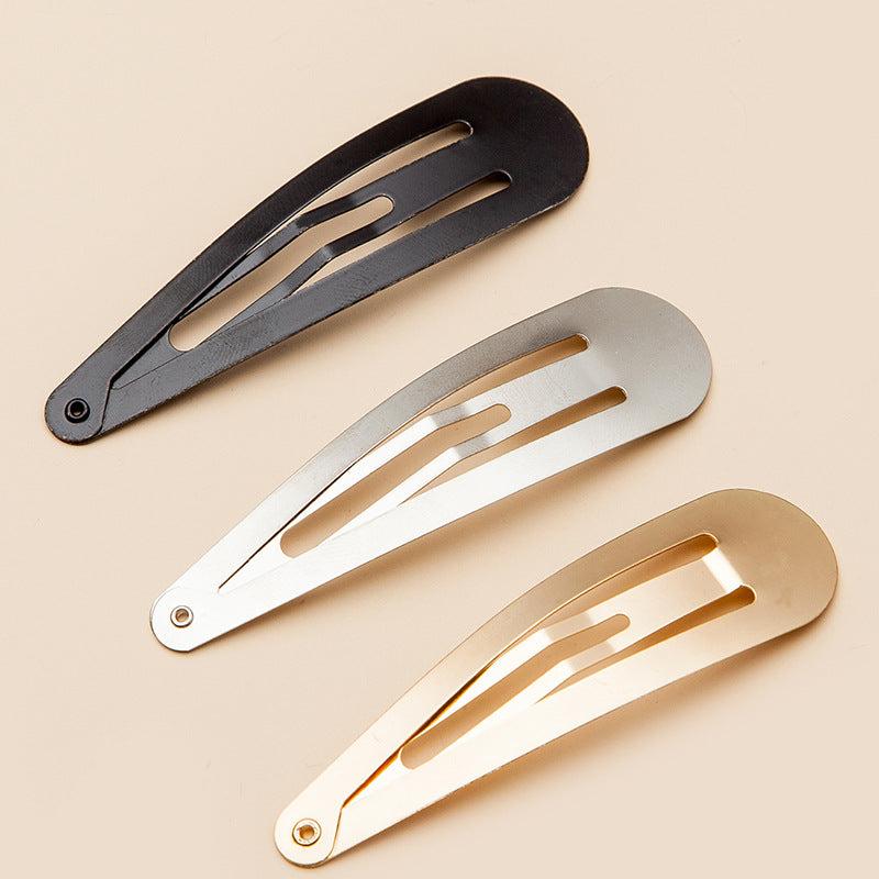 3pcs Minimalist Solid Hair Clip Alloy Duckbill Snap Clip Hair Styling Accessory