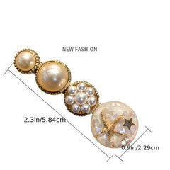 Macaron Acrylic Resin Hair Clips Barrettes Sweet Artificial Pearls Hairpins