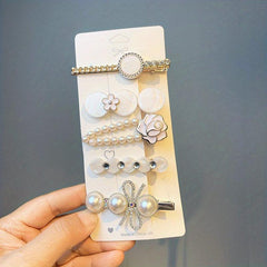 Macaron Acrylic Resin Hair Clips Barrettes Sweet Artificial Pearls Hairpins
