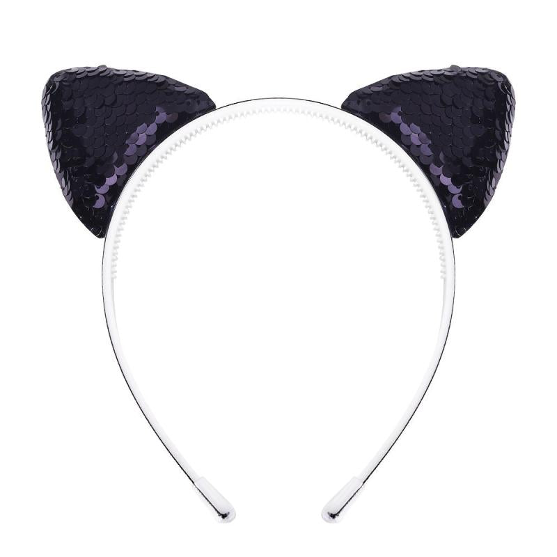 Glitter Cat Ears Headband For Baby Girls