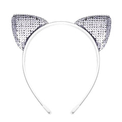 Glitter Cat Ears Headband For Baby Girls