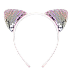 Glitter Cat Ears Headband For Baby Girls
