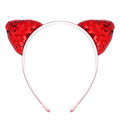 Glitter Cat Ears Headband For Baby Girls