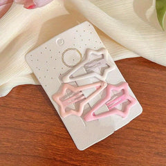 3pcs Hollow Star Snap Hair Clip Women Girls Baby Sweet Hair Clip