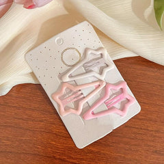 3pcs Hollow Star Snap Hair Clip Women Girls Baby Sweet Hair Clip