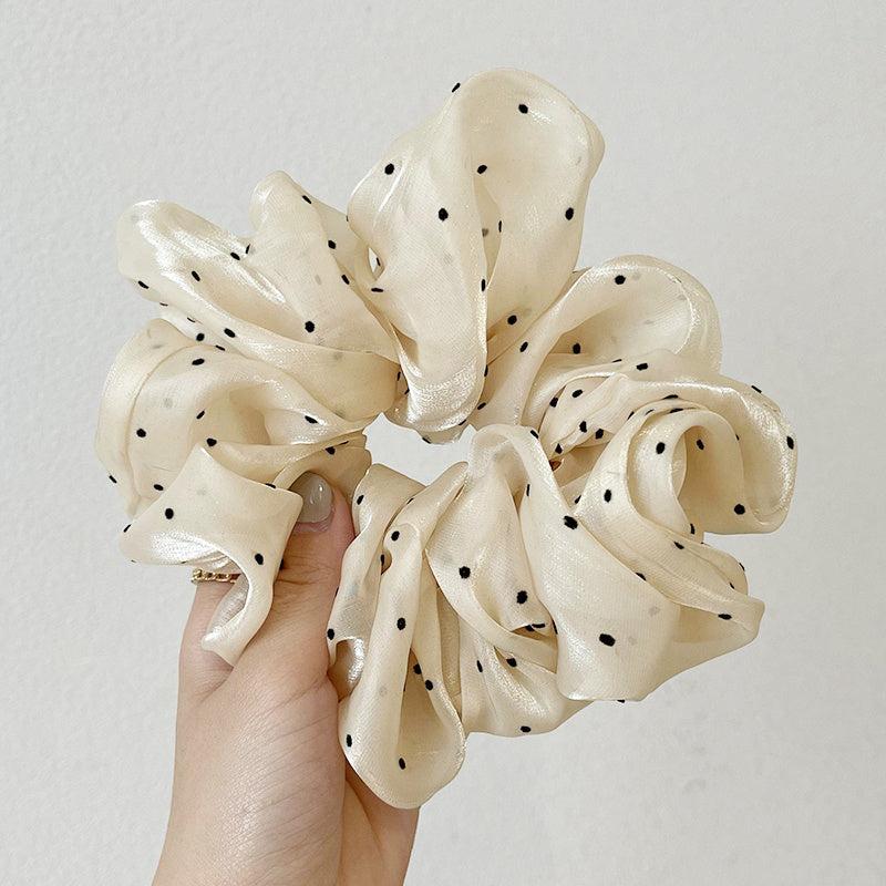 Polka Dots Satin Hair Scrunchie Hair Accessories Gift Set