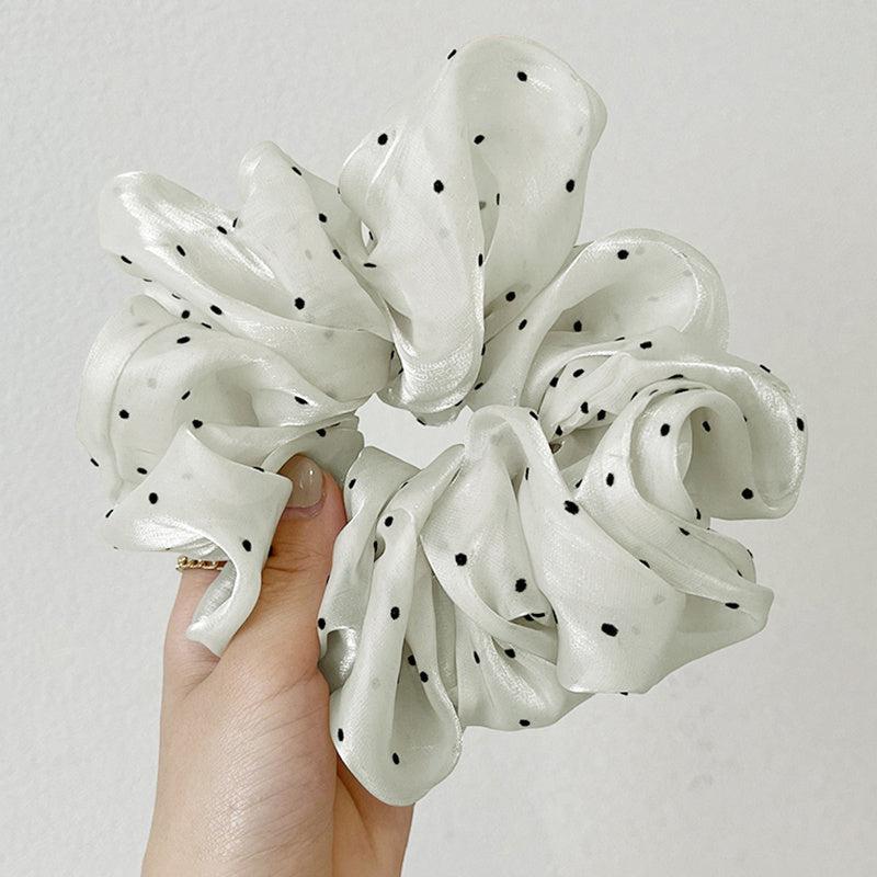 Polka Dots Satin Hair Scrunchie Hair Accessories Gift Set