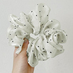 Polka Dots Satin Hair Scrunchie Hair Accessories Gift Set