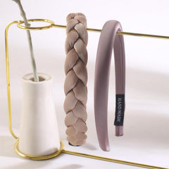 Retro Gloss Twist Headband Non slip Braided Hair Band Set