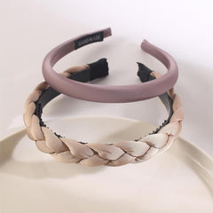 Retro Gloss Twist Headband Non slip Braided Hair Band Set