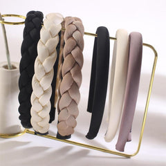 Retro Gloss Twist Headband Non slip Braided Hair Band Set