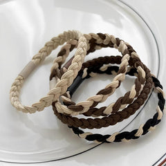 5pcs Braided Hair Tie Elastic Hair Bands Ponytail Holder