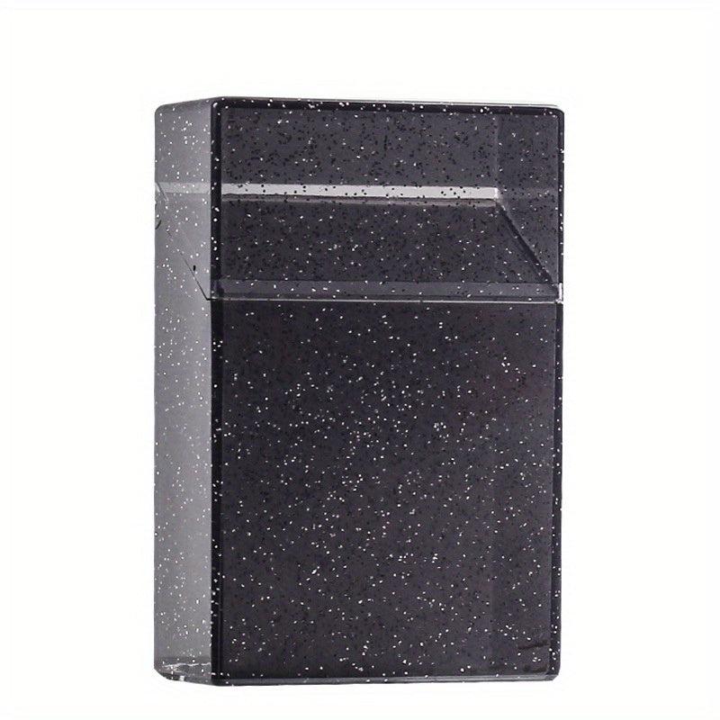 Shining Cigarette Case 20 Capacity Storage Box Clear Photo Postcard Holder