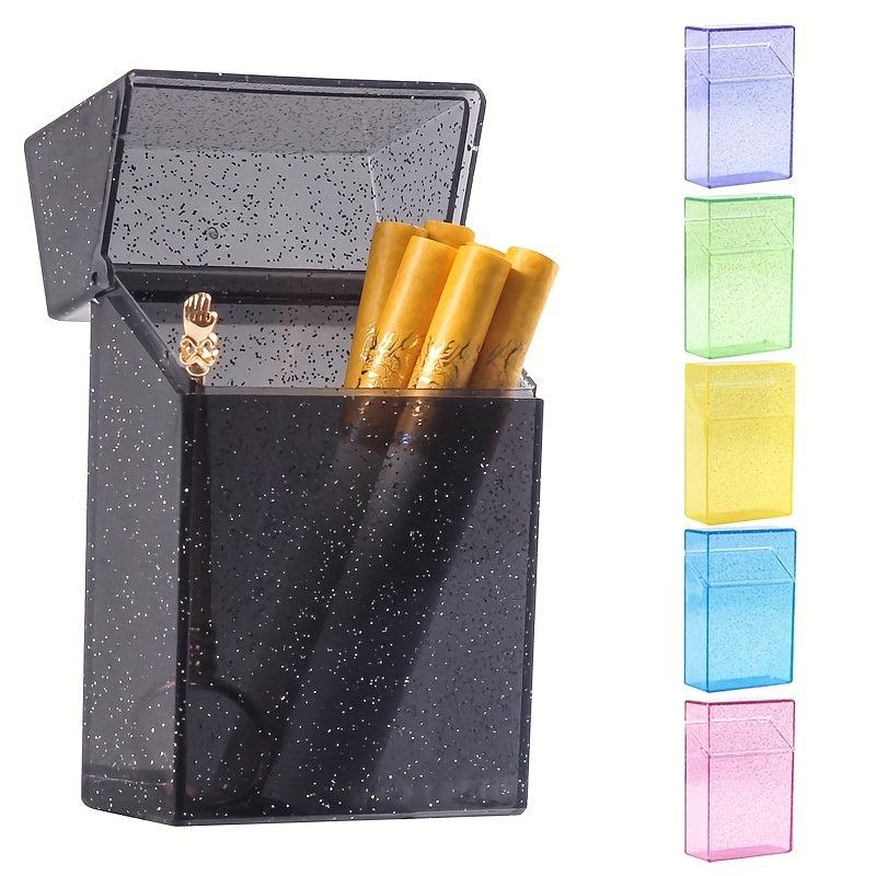 Shining Cigarette Case 20 Capacity Storage Box Clear Photo Postcard Holder