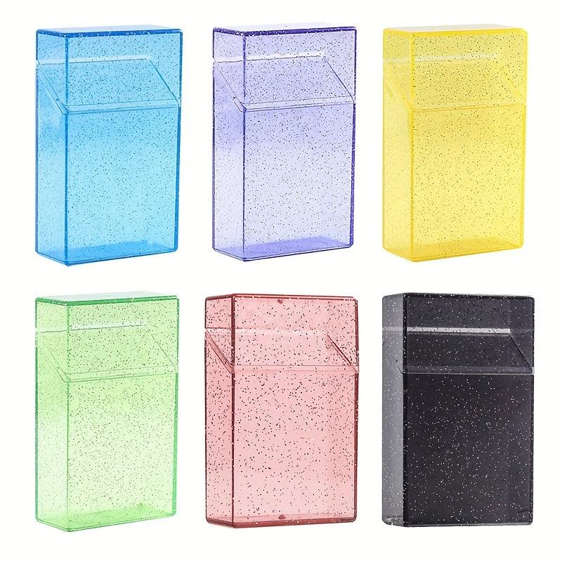 Shining Cigarette Case 20 Capacity Storage Box Clear Photo Postcard Holder