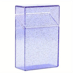 Shining Cigarette Case 20 Capacity Storage Box Clear Photo Postcard Holder