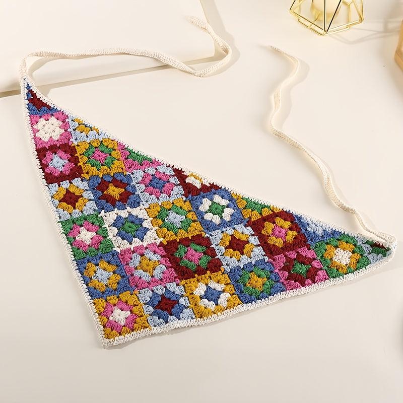 Boho Knit Hair Band Floral Head Wrap Girls