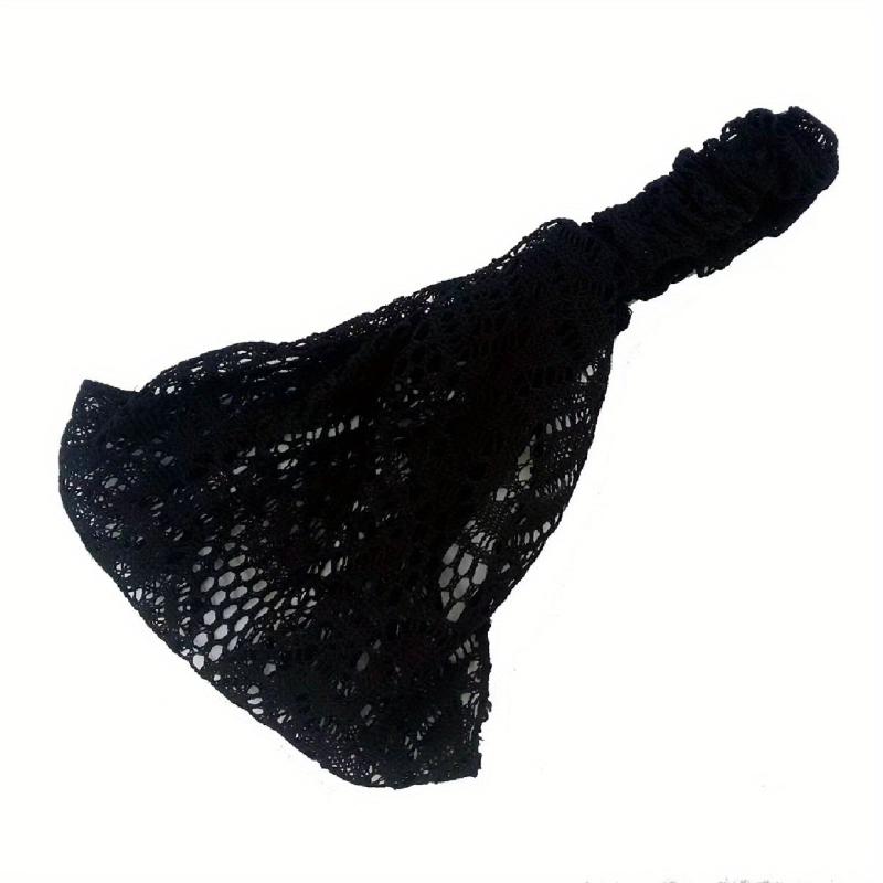 Lace Boho Turban Hairband Stretchy Lace Wide Headband Retro Hair Accessories