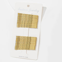 72pcs Waved U Shape Hairpins Golden Brown Bobby Pins Hair Grips Salon Holder