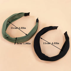Bow Wide Yoga Non Slip Hairbands Head Hoop Elastic Hair Accessories 2pcs