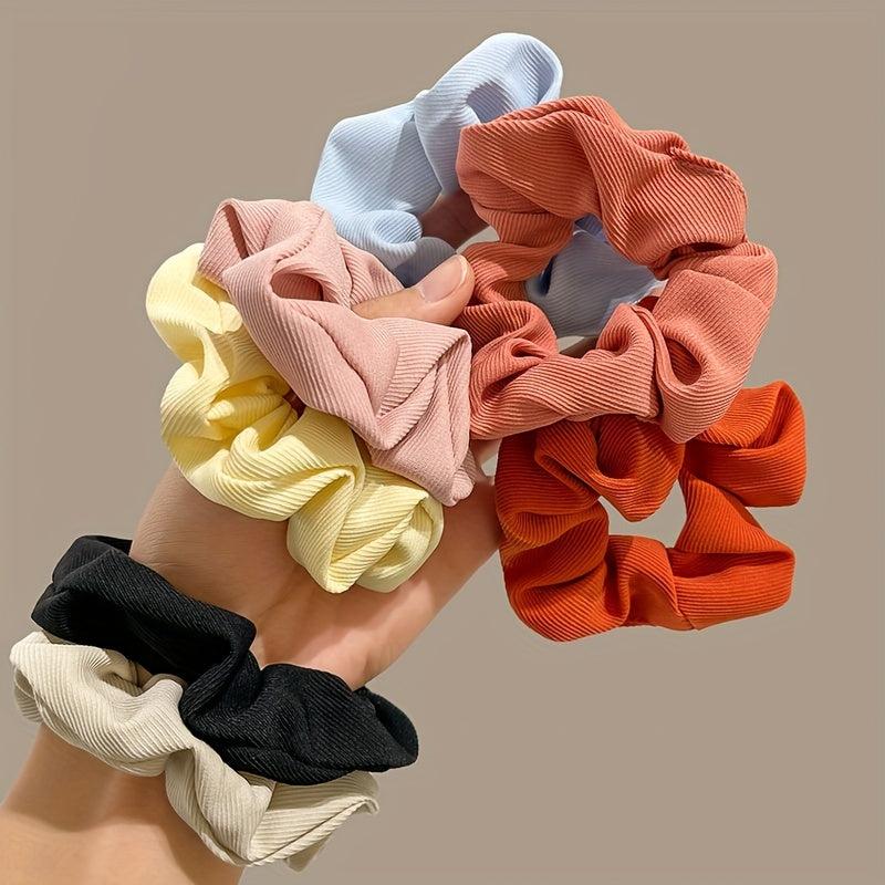 Ribbed Scrunchies Hair Tie Ponytail Holder Hair Accessories