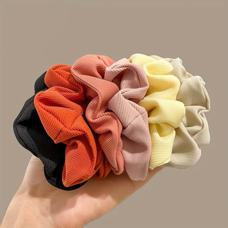 Ribbed Scrunchies Hair Tie Ponytail Holder Hair Accessories