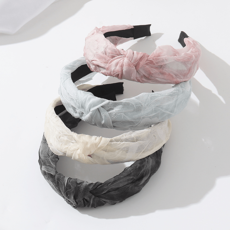 Organza Cross Knotted Headband Sweet Hair Band For Women Girls