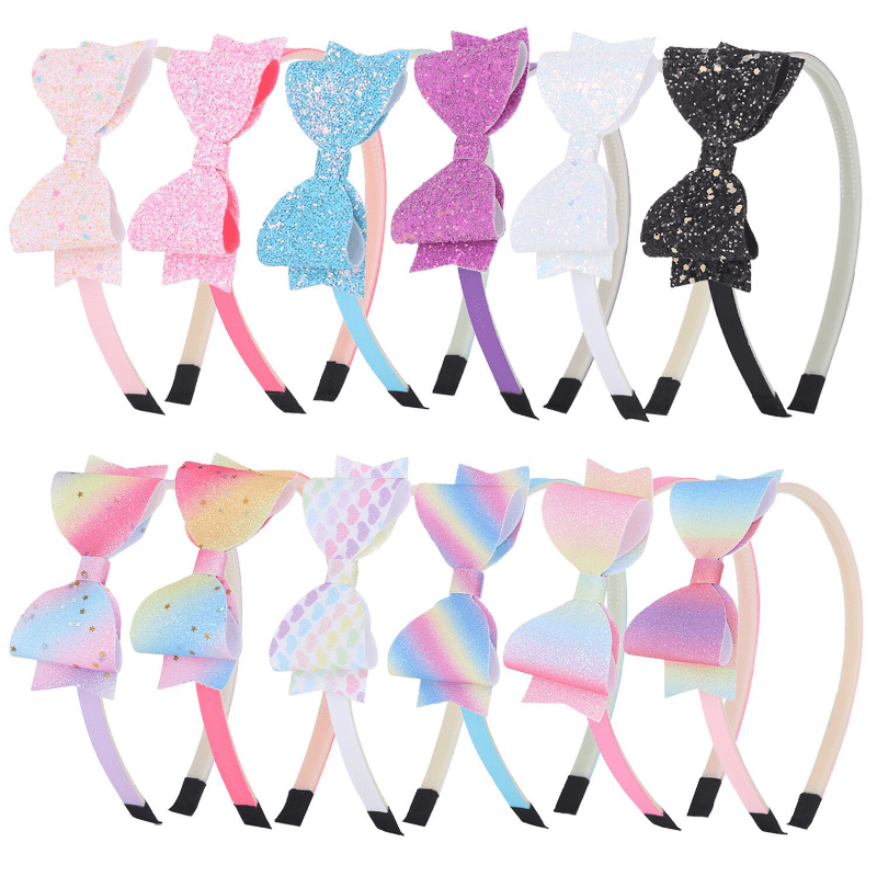 Princess Style Glitter Bow Knot Headband Hair Accessories